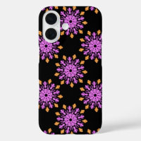 Pink and orange neon flower