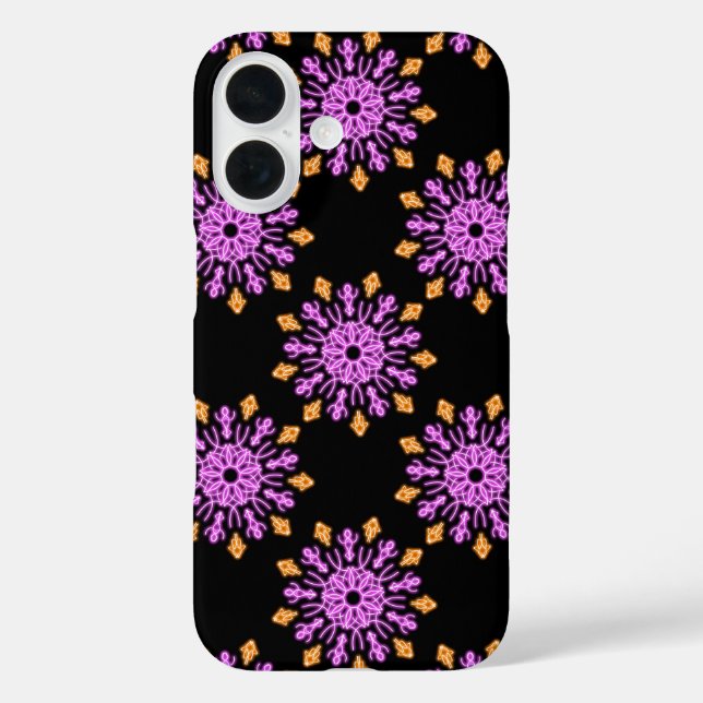 Pink and orange neon flower Case-Mate iPhone case (Back)