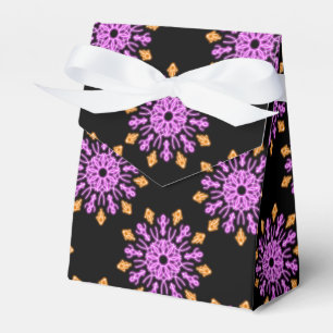 Pink and orange neon flower favour box