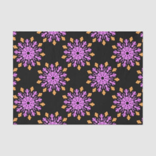 Pink and orange neon flower tissue paper