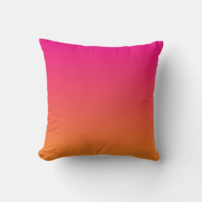 “Pink And Orange Ombre” Cushion (Front)
