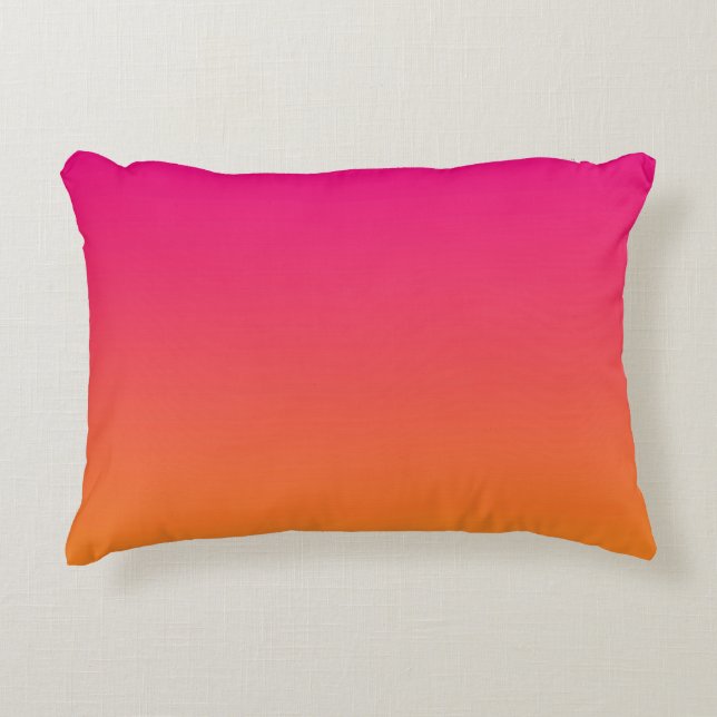 “Pink And Orange Ombre” Decorative Cushion (Front)