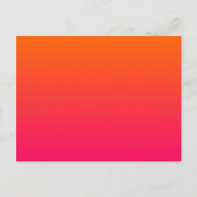 Pink and Orange Ombre Postcard (Front)