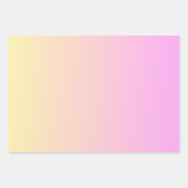 Pink And Orange Ombre  Wrapping Paper Sheet (Front)