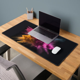 Pink and Orange Powder Blast Desk Mat