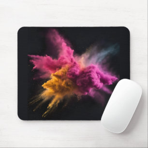 Pink and Orange Powder Blast Mouse Pad
