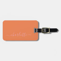 Pink and Orange Script Name Favour Personalised
