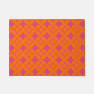 Pink and orange shippo doormat