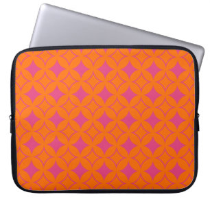 Pink and orange shippo laptop sleeve