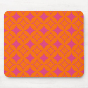 Pink and orange shippo mouse pad