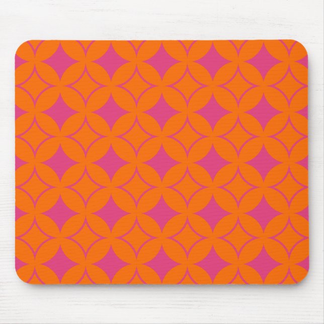 Pink and orange shippo mouse pad (Front)