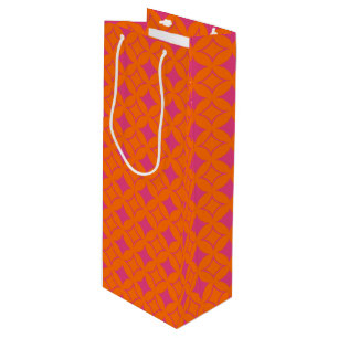 Pink and orange shippo wine gift bag