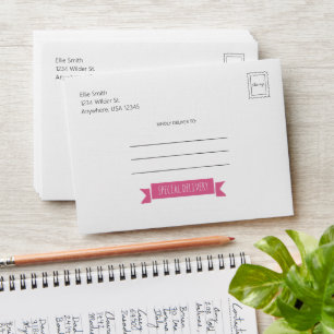 Pink And Orange Special Delivery Envelopes
