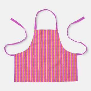 Pink And Orange Stripes Apron