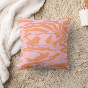 Pink and Orange Tiger Stripes Cushion
