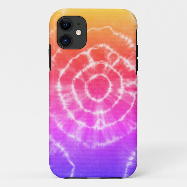 Pink and orange trendy tie-dye pattern  Case-Mate iPhone case (Back)