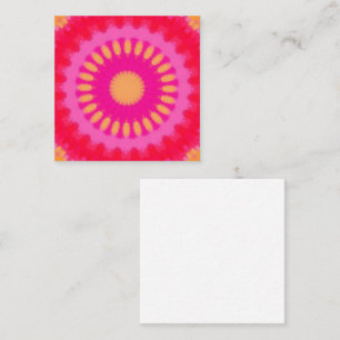 Pink and Orange Watercolor Mandala Card