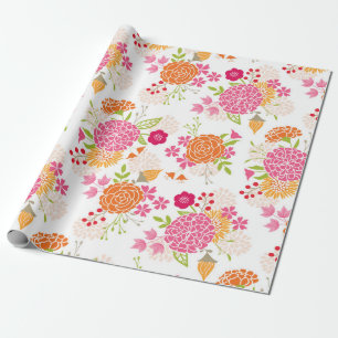 Pink and Orange Wrapping Paper