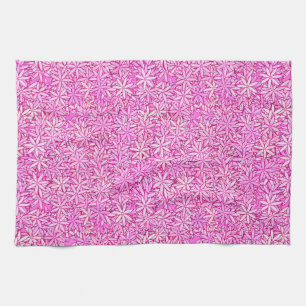 Pink and orchid flowers, orchid background tea towel