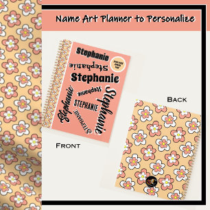 Pink and Peach Floral Personalised Customisable Planner