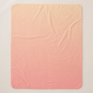 Pink and Peach Gradient Sherpa Blanket