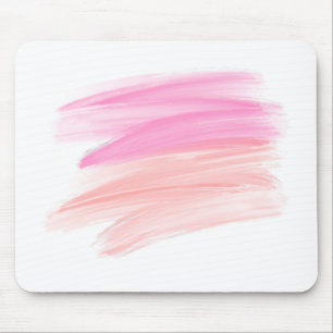Pink and Peach Paint Smear Mouse Pad