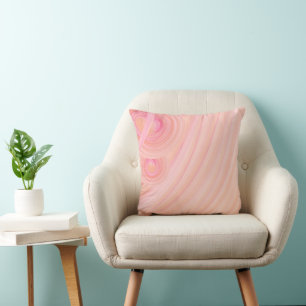 Pink and Peach Pastel Spirals Cushion
