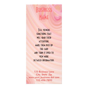 Pink and Peach Pastel Spirals Rack Card