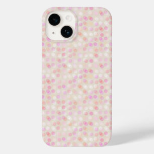 Pink and peach polka dots Case-Mate iPhone 14 case