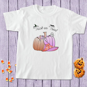 Pink and Peach Pumpkin Halloween T-shirt