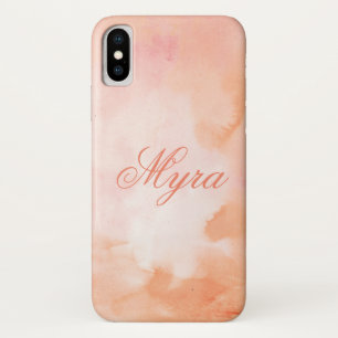 Pink and Peach Watercolor Design Phone /iPad case