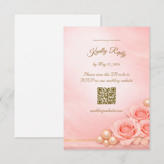 Pink and Pearl RSVP Enclosure Card