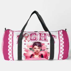 Pink and Pretty Floral Breast Cancer Duffle Bag