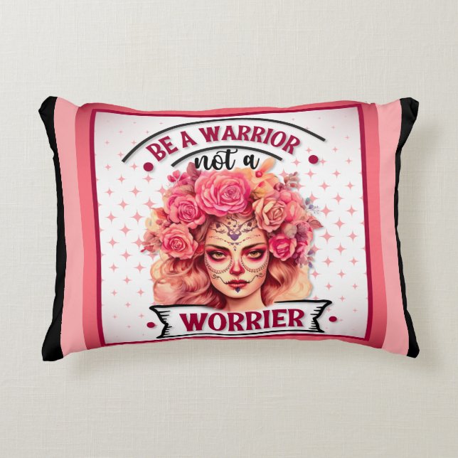 Pink and Pretty Sugar Skull Decorative Cushion (Front)