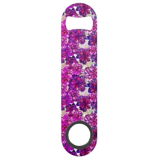 Pink And Purple Abstract Flowers Pattern (Front)