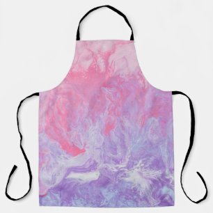 PINK AND PURPLE ABSTRACT PAINTING APRON
