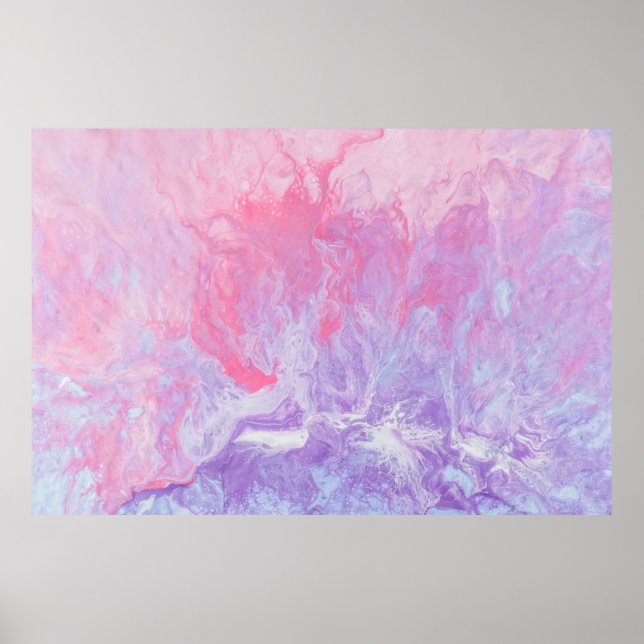 PINK AND PURPLE ABSTRACT PAINTING POSTER (Front)