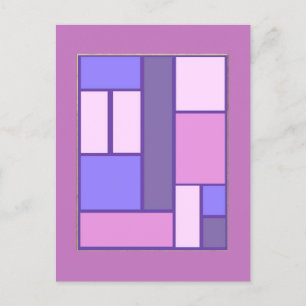 Pink And Purple Abstract Postcard