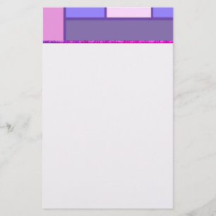 Pink And Purple Abstract Stationery