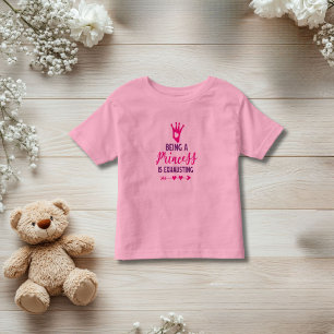 Pink and Purple Being a Princess is Exhausting Toddler T-Shirt