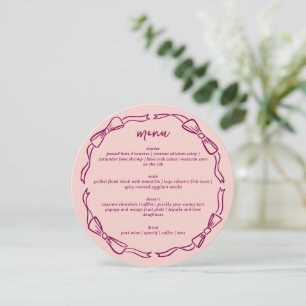 Pink and Purple Bow Doodle Frame Menu