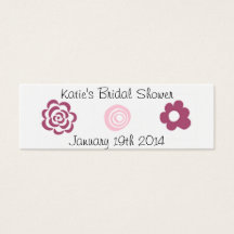 Pink and Purple Bridal Shower Favour Tag