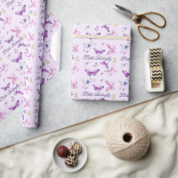 Pink and Purple Butterfly Kids Birthday
