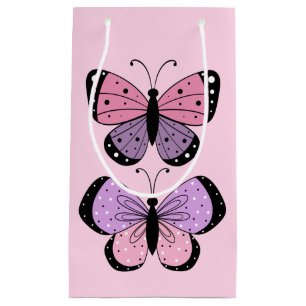 Pink and Purple Butterfly Small Gift Bag