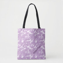 Pink and Purple Camouflage Tote with Name