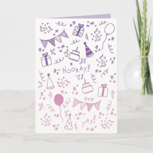 Pink And Purple Celebration Card