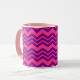 Pink and Purple Chevron Pattern Design Mug