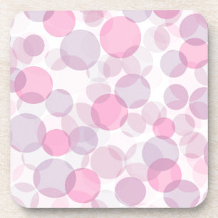 Pink and purple circles pattern coaster