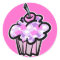 pink and purple clouds cupcake