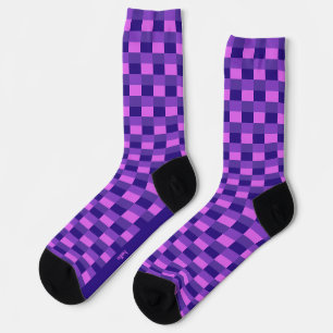 Pink and purple colour combination socks